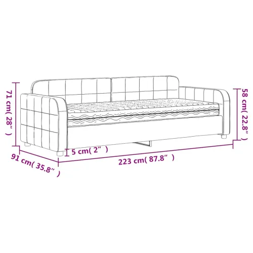 Dnevni krevet s madracem tamnozeleni 80 x 200 cm baršunasti - Tamnozelena 80 x 200 cm s madracem Cijena
