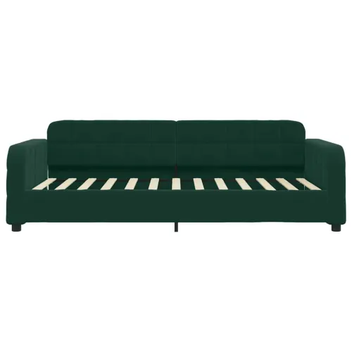 Dnevni krevet s madracem tamnozeleni 100 x 200 cm baršunasti - Tamnozelena 100 x 200 cm s madracem Cijena
