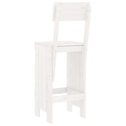 Barski stolci 2 kom bijeli 40x48,5x115,5 cm od masivne borovine - Bijela boja bora 40 x 48.5 x 115.5 cm Cijena