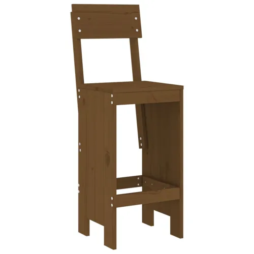Barski stolci 2 kom boja meda 40x48,5x115,5 cm masivna borovina - Smeđa boja bora 40 x 48.5 x 115.5 cm Cijena