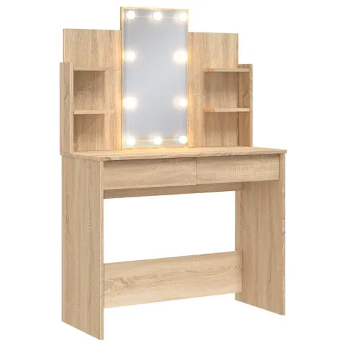 Toaletni stolić s LED svjetlima boja hrasta sonome 96x40x142 cm - sonoma hrast 1 Cijena