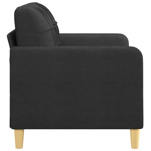 Dvosjed od tkanine crni 120 cm - Crna 120 cm Cijena