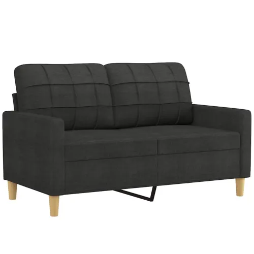Dvosjed od tkanine crni 120 cm - Crna 120 cm Cijena