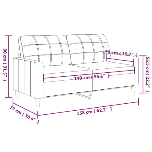 Dvosjed od tkanine svjetlosivi 140 cm - Svjetlosiva 140 cm Svjetlosiva 140 cm Cijena