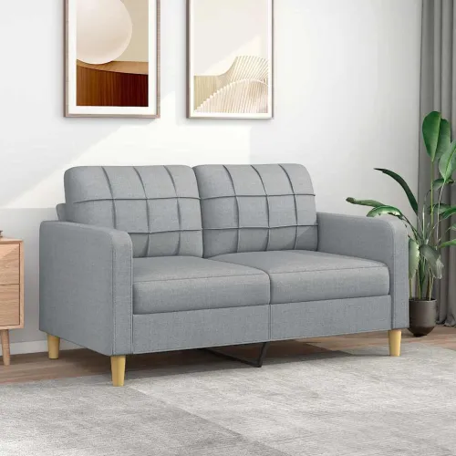 Dvosjed od tkanine svjetlosivi 140 cm - Svjetlosiva 140 cm Svjetlosiva 140 cm Cijena
