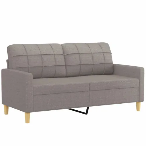 Dvosjed od tkanine smeđesivi 140 cm - Sivo-smeđa 140 cm Cijena
