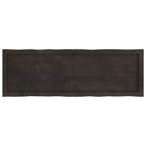 Stolna ploča tamnosmeđa 120x40x(2-4) cm obrađena hrastovina - Tamno smeđa 120 x 40 x 4 cm Cijena
