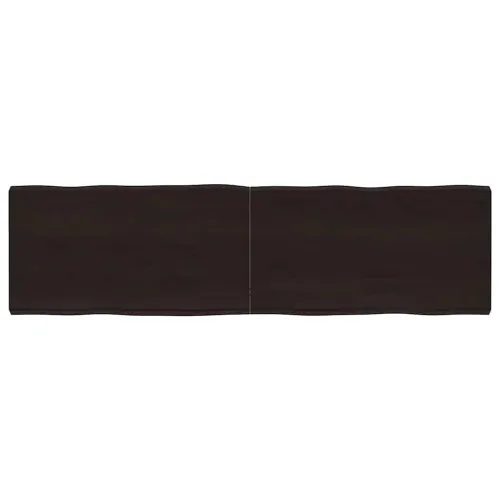 Stolna ploča tamnosmeđa 180x50x(2-6) cm obrađena hrastovina - Tamno smeđa 180 x 50 x 6 cm Cijena
