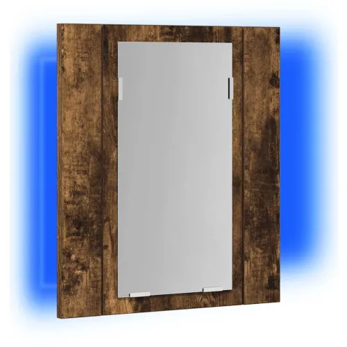 LED kupaonski ormarić s ogledalom boja hrasta 40x12x45cm drveni - Dimljeni hrast Cijena