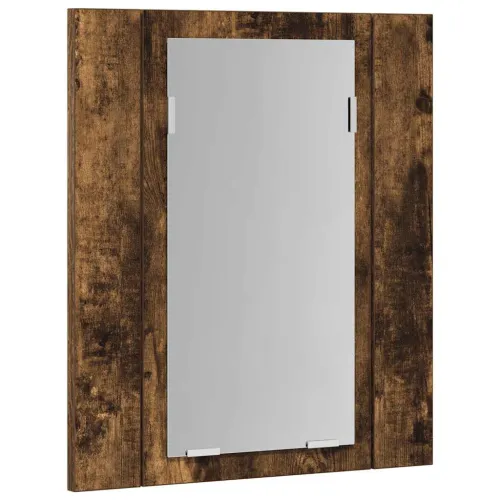 LED kupaonski ormarić s ogledalom boja hrasta 40x12x45cm drveni - Dimljeni hrast Cijena
