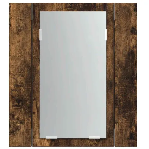 LED kupaonski ormarić s ogledalom boja hrasta 40x12x45cm drveni - Dimljeni hrast Cijena
