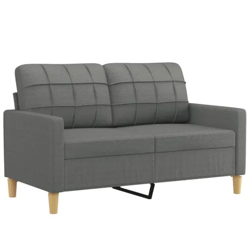 4-dijelni set sofa s jastucima tamnosivi od tkanine - Tamno siva s jastučićima i tabureom Cijena