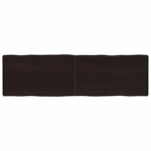 Stolna ploča tamnosmeđa 140x40x(2-4) cm obrađena hrastovina - Tamno smeđa 140 x 40 x 4 cm Cijena