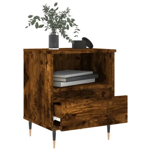 Noćni ormarići 2 kom boja hrasta 40x35x50 cm konstruirano drvo - Dimljeni hrast 2 Cijena