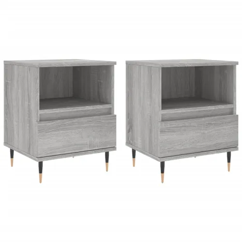 Noćni ormarići 2 kom boja hrasta 40x35x50 cm konstruirano drvo - Sivi hrast sonoma 2 Cijena