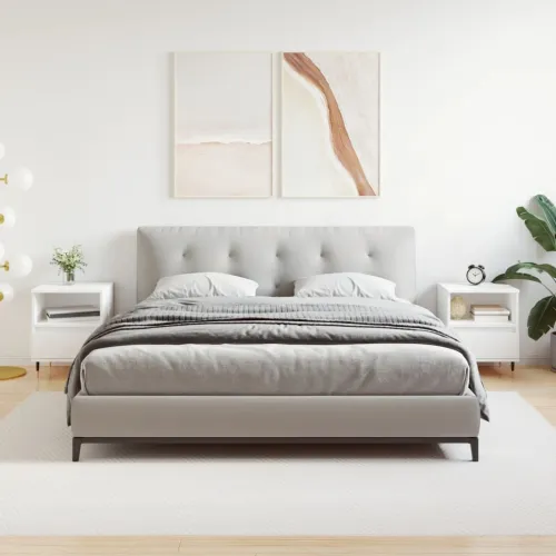 Noćni ormarići 2 kom bijeli 40 x 35 x 50 cm konstruirano drvo - Bijela 2 Cijena