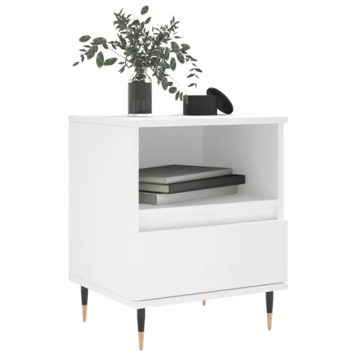 Noćni ormarići 2 kom bijeli 40 x 35 x 50 cm konstruirano drvo - Bijela 2 Cijena