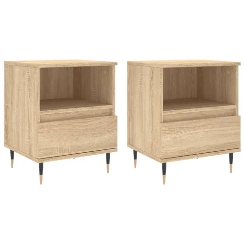 Noćni ormarići 2 kom boja hrasta 40x35x50 cm konstruirano drvo - Sonoma hrast 2 Cijena