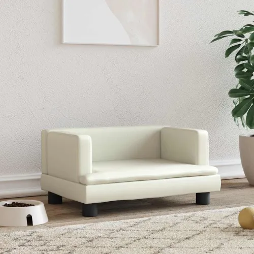 Krevet za pse krem 60x40x30 cm od umjetne kože - Krema 60 x 40 x 30 cm Umjetna koža Cijena