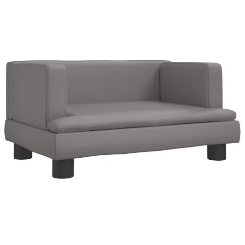 Krevet za pse sivo 60x40x30 cm od umjetne kože - Siva 60 x 40 x 30 cm Umjetna koža Cijena