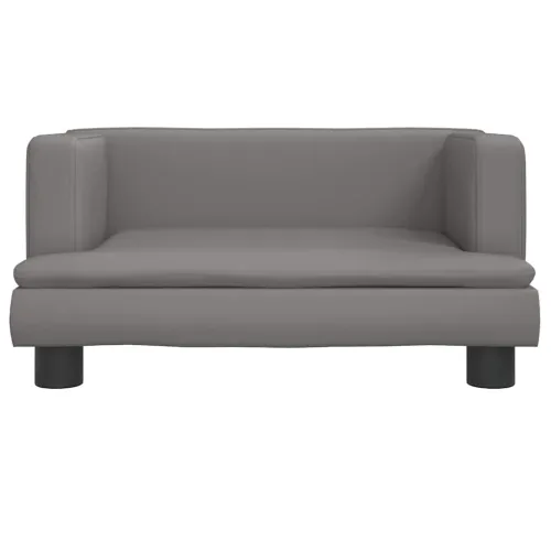 Krevet za pse sivo 60x40x30 cm od umjetne kože - Siva 60 x 40 x 30 cm Umjetna koža Cijena