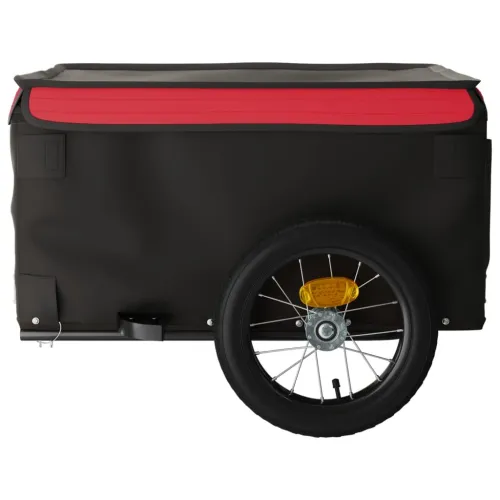 Prikolica za bicikl crno-crvena 30 kg željezna - Crvena 120 x 54 x 44 cm Cijena