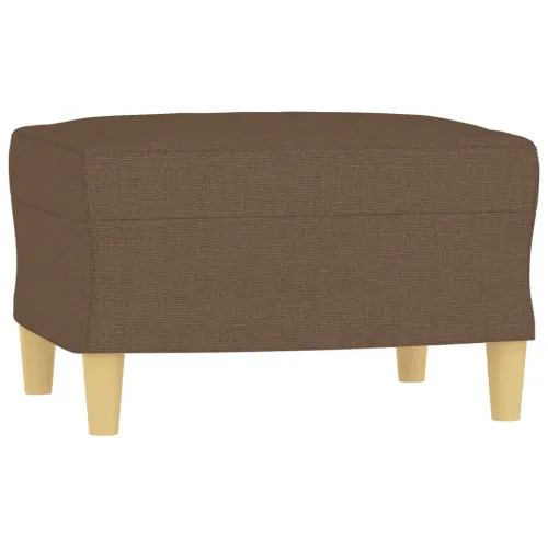 3-dijelni set sofa s jastucima smeđi od tkanine - Smeđa s jastucima i tabureom Cijena