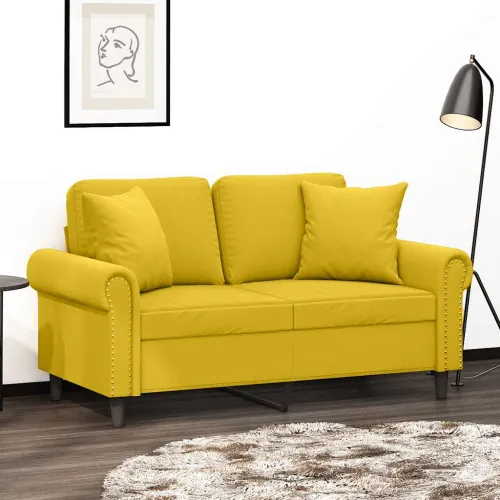 Ukrasni jastuci 2 kom žuti 40 x 40 cm baršunasti - Žuta Cijena