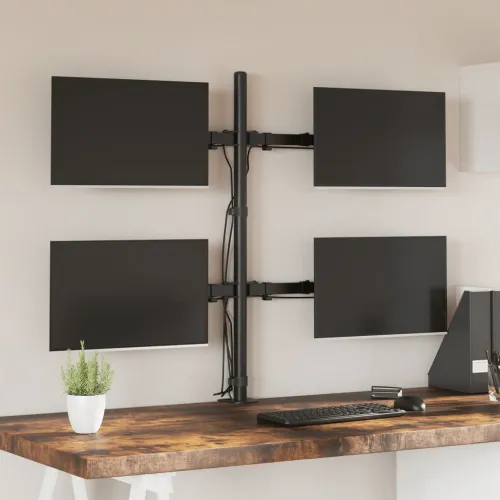 Nosač za monitor crni čelični VESA 75/100 mm - 1 quad Quad Cijena