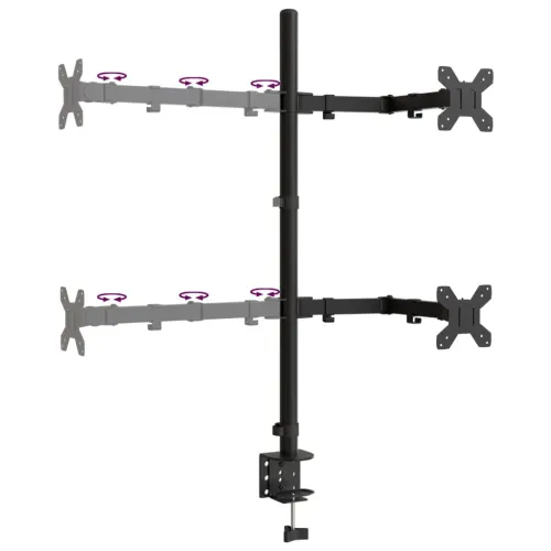 Nosač za monitor crni čelični VESA 75/100 mm - Quad Cijena