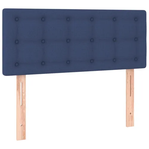 Krevet box spring s madracem LED plavi 90x190 cm od tkanine - Plava 90 x 190 cm gumbi Cijena