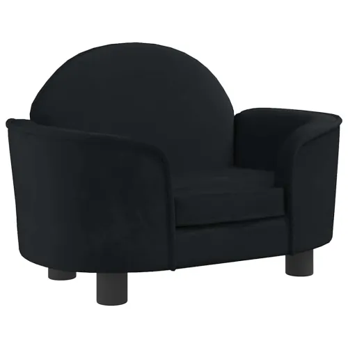 Krevet za pse crni 66x40x45 cm baršunasti - Crna Cijena