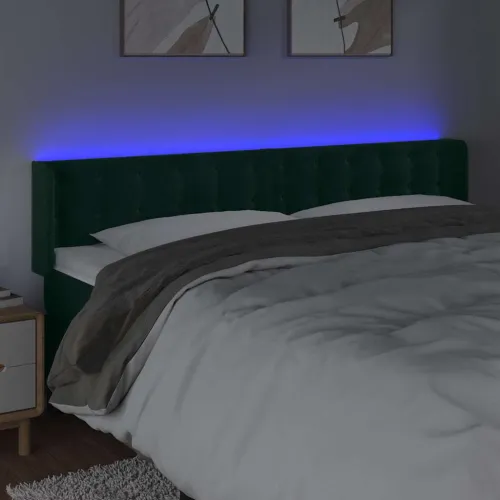LED uzglavlje tamnozeleno 183x16x78/88 cm baršunasto - Tamnozelena 183 x 16 x 78/88 cm Cijena