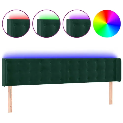 LED uzglavlje tamnozeleno 183x16x78/88 cm baršunasto - Tamnozelena 183 x 16 x 78/88 cm Cijena
