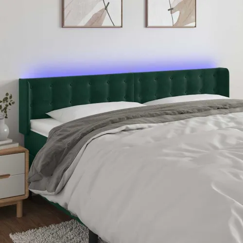 LED uzglavlje tamnozeleno 183x16x78/88 cm baršunasto - Tamnozelena 183 x 16 x 78/88 cm Cijena