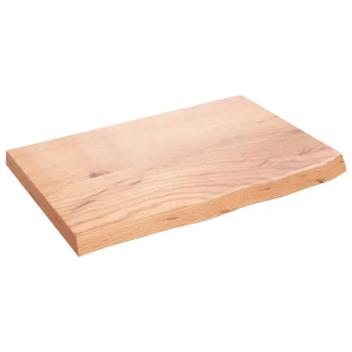 Stolna ploča svjetlosmeđa 60x40x(2-4) cm tretirana hrastovina - Svjetlosmeđa 60 x 40 x 4 cm Cijena