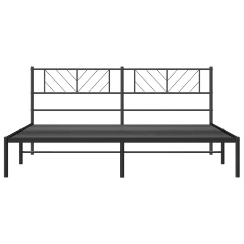 Metalni okvir za krevet s uzglavljem crni 180x200 cm - Crna 180 x 200 cm s uzglavljem Cijena