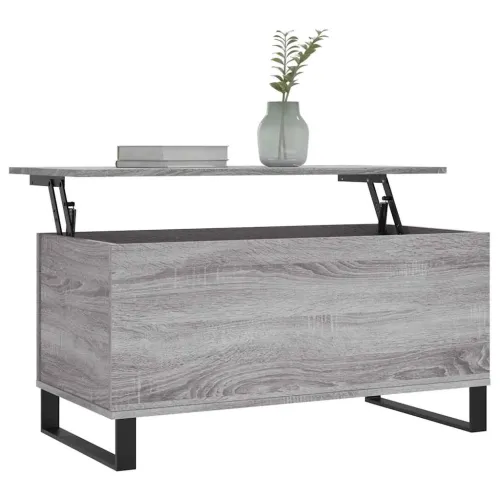 Stolić za kavu siva boja hrasta 90x44,5x45 cm konstruirano drvo - Sivi hrast sonoma 1 Cijena