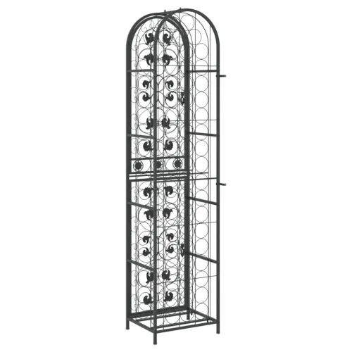 Stalak za vino za 73 boce crni 45 x 36 x 200 cm kovano željezo - 45 x 36 x 200 cm 1 1 1 Cijena