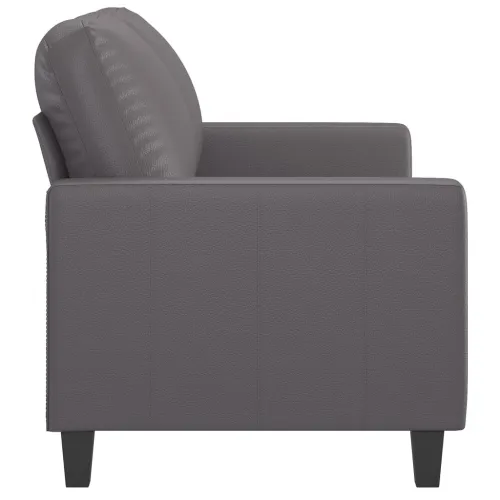 Dvosjed od umjetne kože 120 cm – sivi - Siva 120 cm Cijena