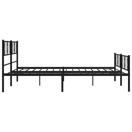 Metalni okvir kreveta uzglavlje i podnožje crni 193x203 cm - Crna 193 x 203 cm s uzglavljem i podnožjem Cijena