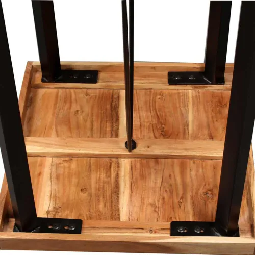 Barski stol od masivnog bagremovog drva 60 x 60 x 107 cm - 60 x 60 x 107 cm Cijena