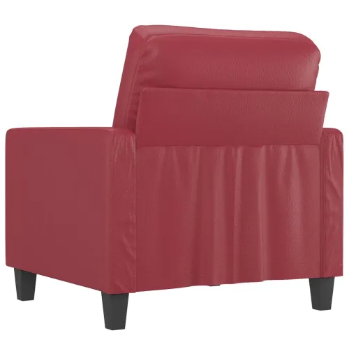 Fotelja crvena boja vina 60 cm od umjetne kože - Boja crnog vina 60 cm Cijena