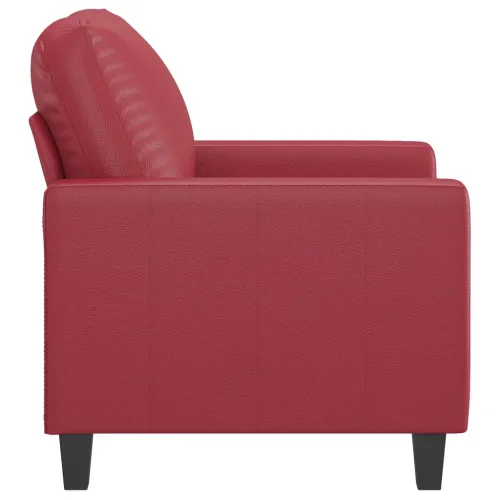 Fotelja crvena boja vina 60 cm od umjetne kože - Boja crnog vina 60 cm Cijena