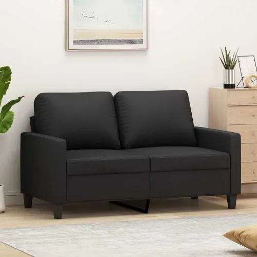 Dvosjed od umjetne kože 120 cm – crni - Crna 120 cm Cijena