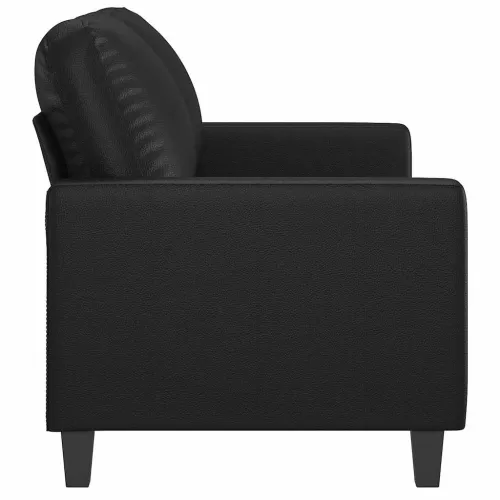 Dvosjed od umjetne kože 120 cm – crni - Crna 120 cm Cijena