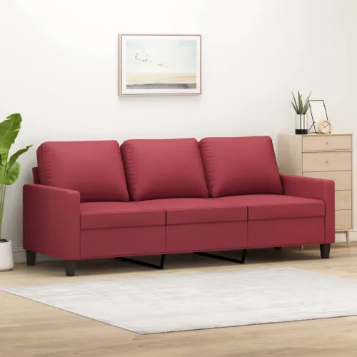 Trosjed crvena boja vina 180 cm od umjetne kože - Boja crnog vina 180 cm Cijena