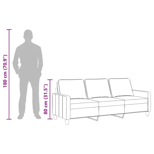 Trosjed od tkanine tamnosivi 180 cm - Tamno siva 180 cm Cijena