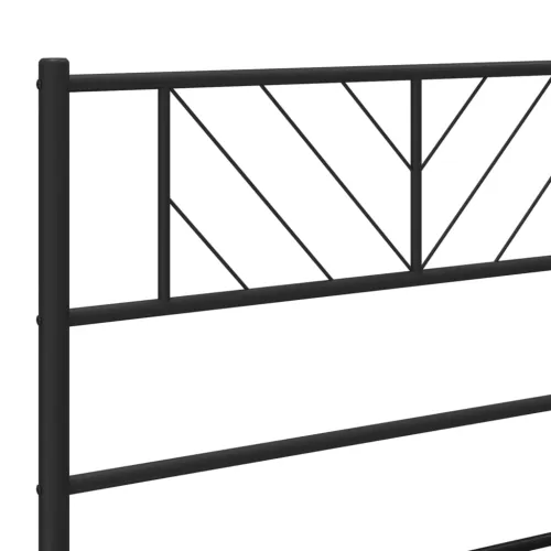 Metalni okvir kreveta uzglavlje i podnožje crni 90 x 200 cm - Crna 90 x 200 cm s uzglavljem i podnožjem Cijena