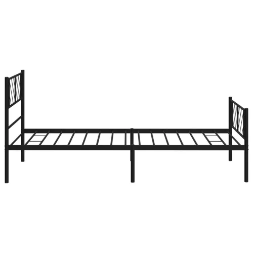 Metalni okvir kreveta uzglavlje i podnožje crni 90 x 200 cm - Crna 90 x 200 cm s uzglavljem i podnožjem Cijena